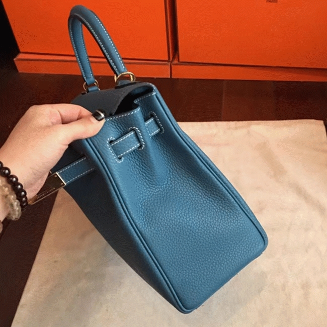 Blue Jean Clemence Replica H**me5 Kelly Retourne 32cm Elegant Purse