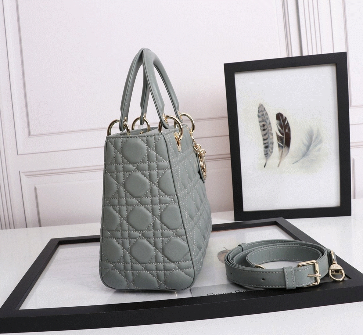 D10r Lady D10r Medium Bag Replica in Grey