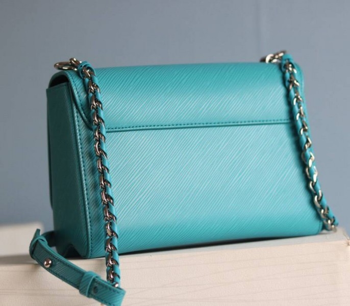 L0vis Vvtt0n Epi Leather Twist MM Bag In Celestial Blue