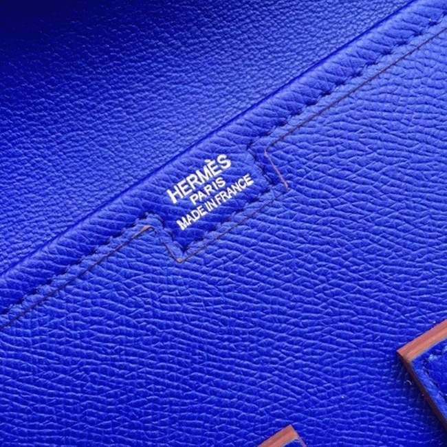 Electric Blue Epsom Replica H**me5 Jige Elan 29 Modern Clutch