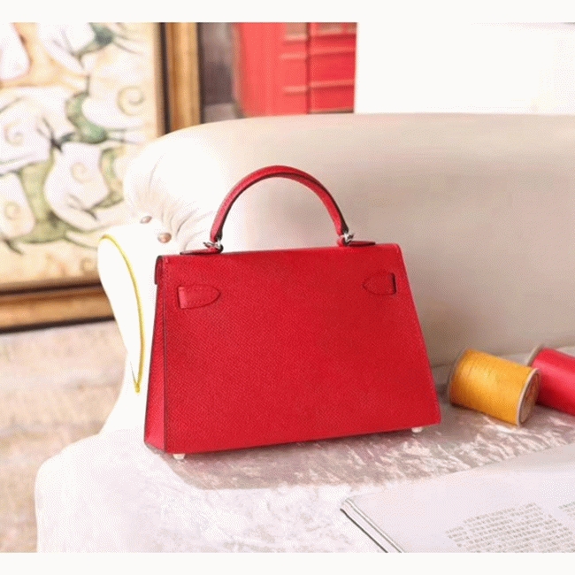 Red Epsom Knockoff Designer H**me5 Kelly 20cm Purse