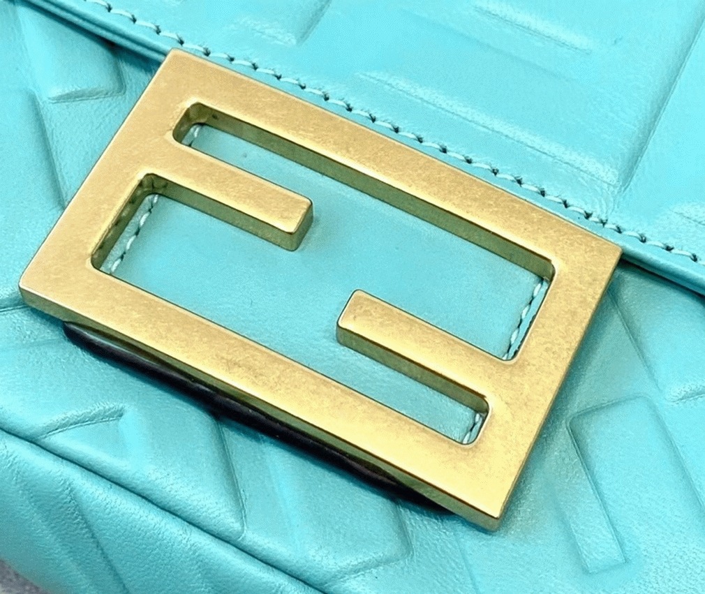 Top Quality Fake F**di Small Baguette Bag In Blue FF