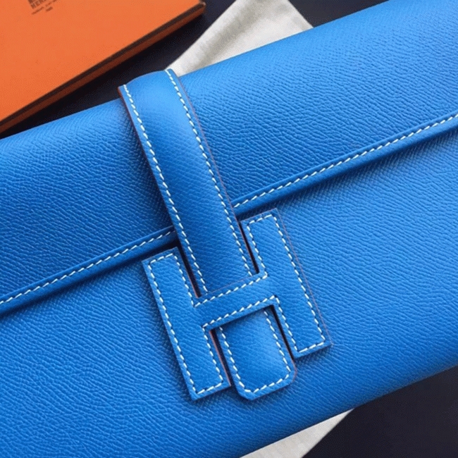 Blue replica H**me5 Jige Elan 29 clutch bag