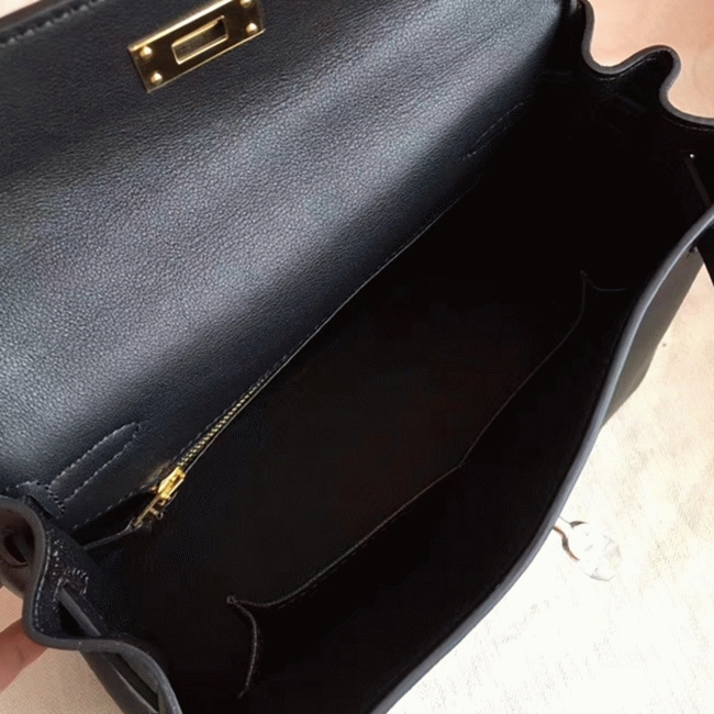 Black Swift Replica H**me5 Kelly 25cm Retourne Soft Bag
