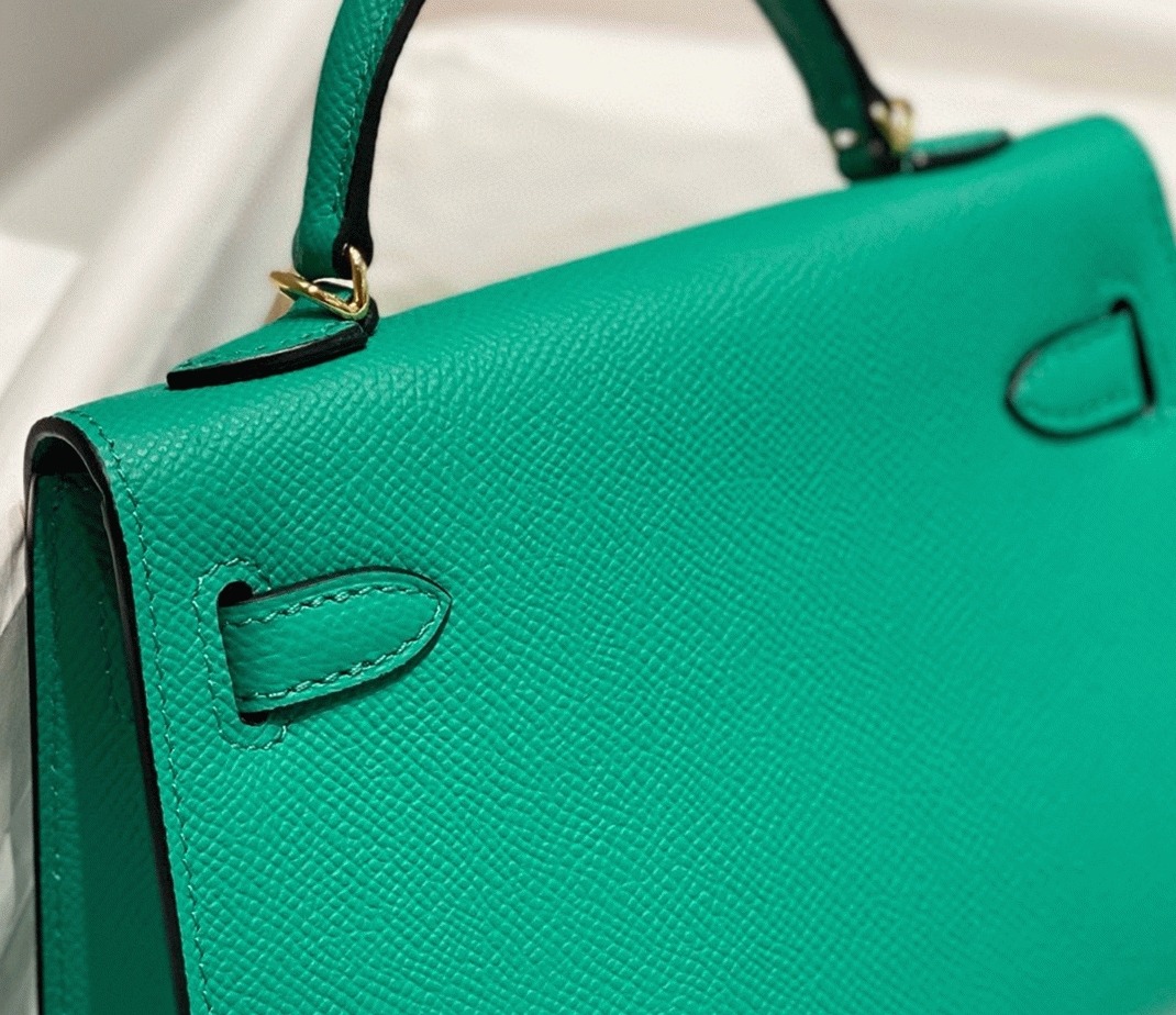 H**me5 Kelly Mini II Bag Fake in Vert Jade