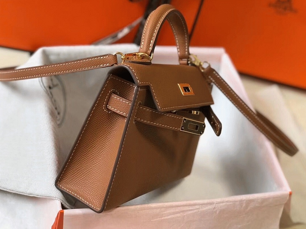 H**me5 Kelly Mini II Bag Replica in Gold
