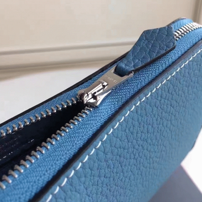 Blue Jean Fake Designer H**me5 Wallet Azap Zipped