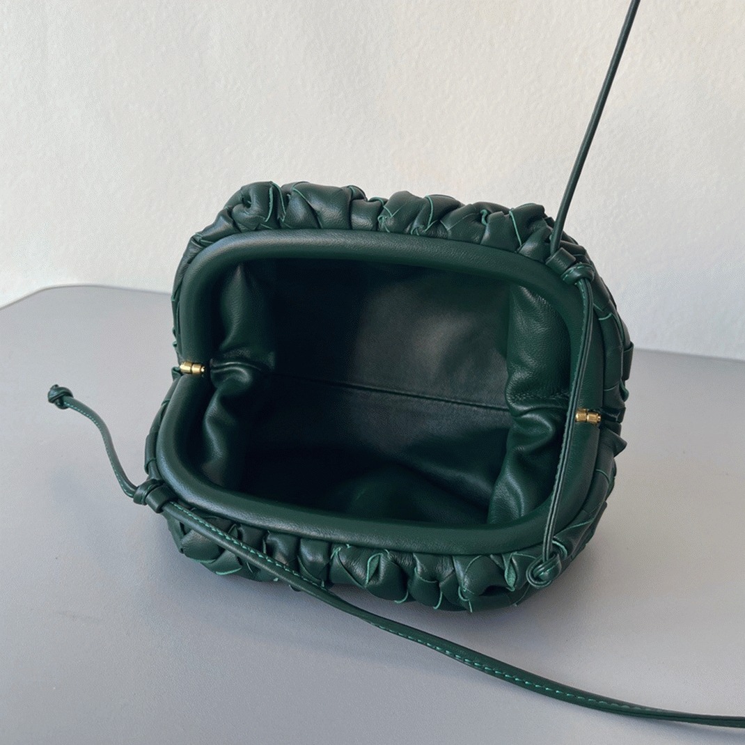 Knockoff B0tt*ga Ven*ta Mini Pouch with Strap Raintree