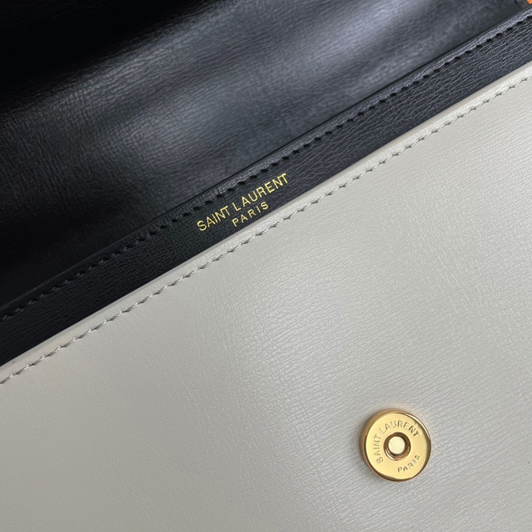 Knockoff Sa1nt Lau*nt Sunset Medium Top Handle Bag Bicolor Calfskin