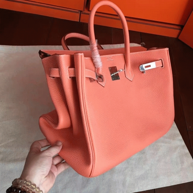 Crevette Shade Premium Knockoff H**me5 Birkin 35cm Bag