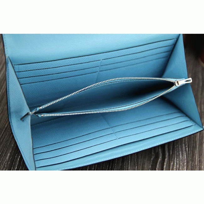Light blue fake H**me5 Constance wallet