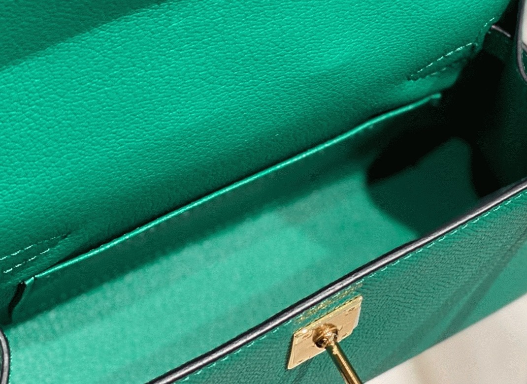 H**me5 Kelly Mini II Bag Fake in Vert Jade