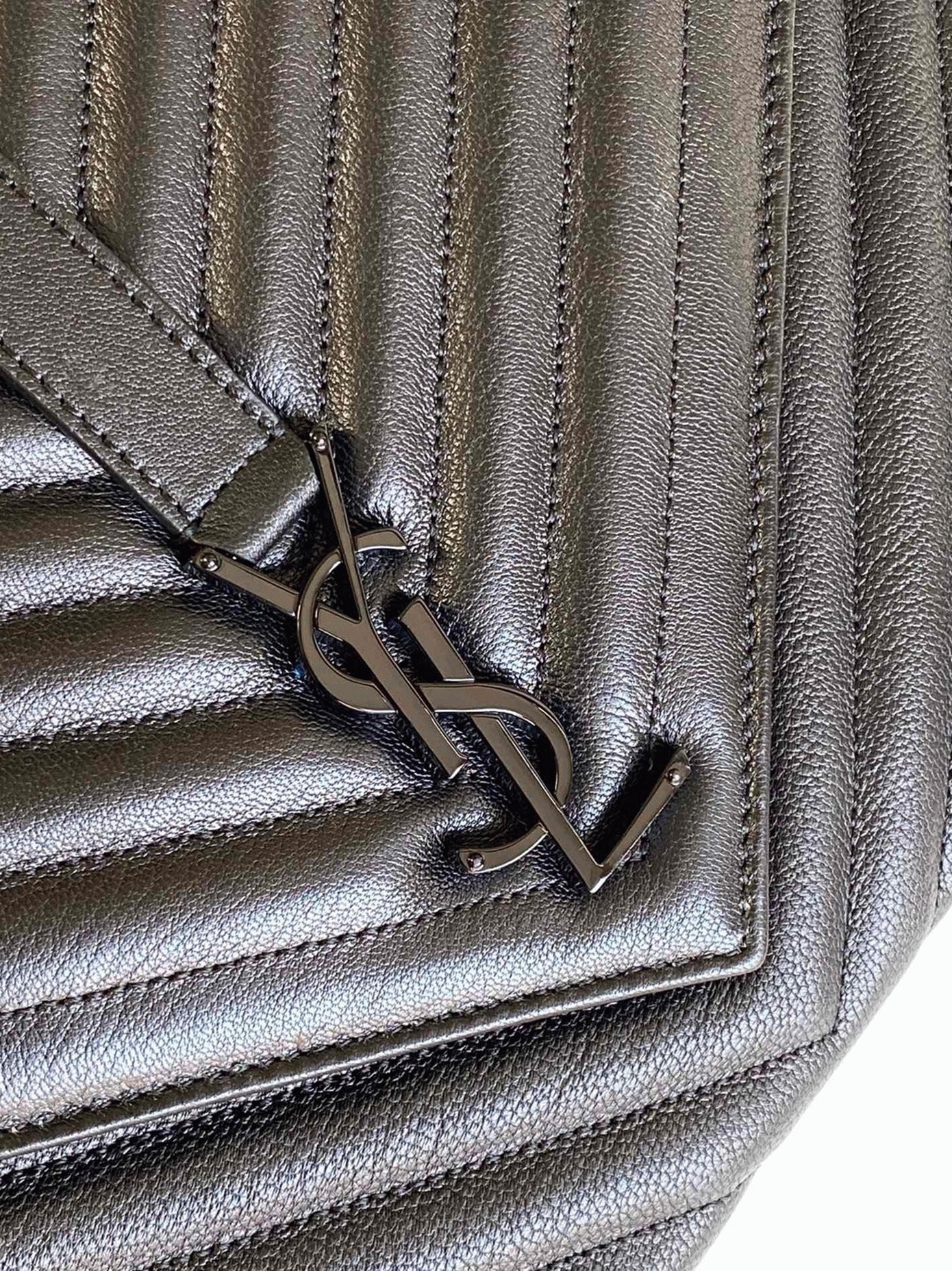 Fake Sa1nt Lau*nt College Large Chain Bag Black