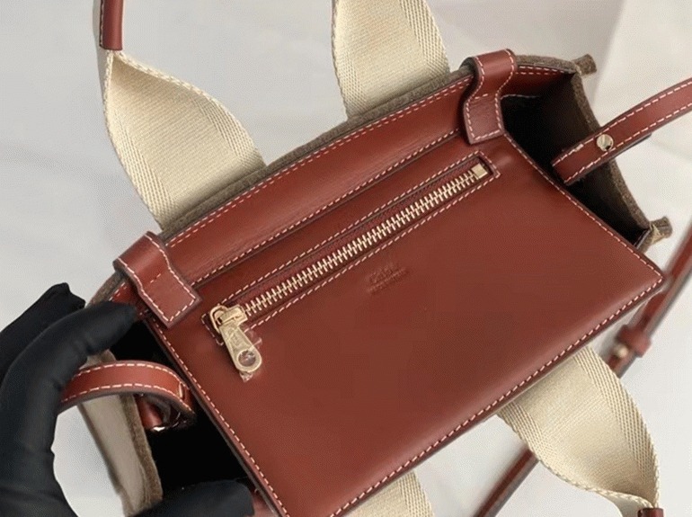Top Quality Fake Previous Previous Chloe Small Woody Tote Bag In Brown Felt