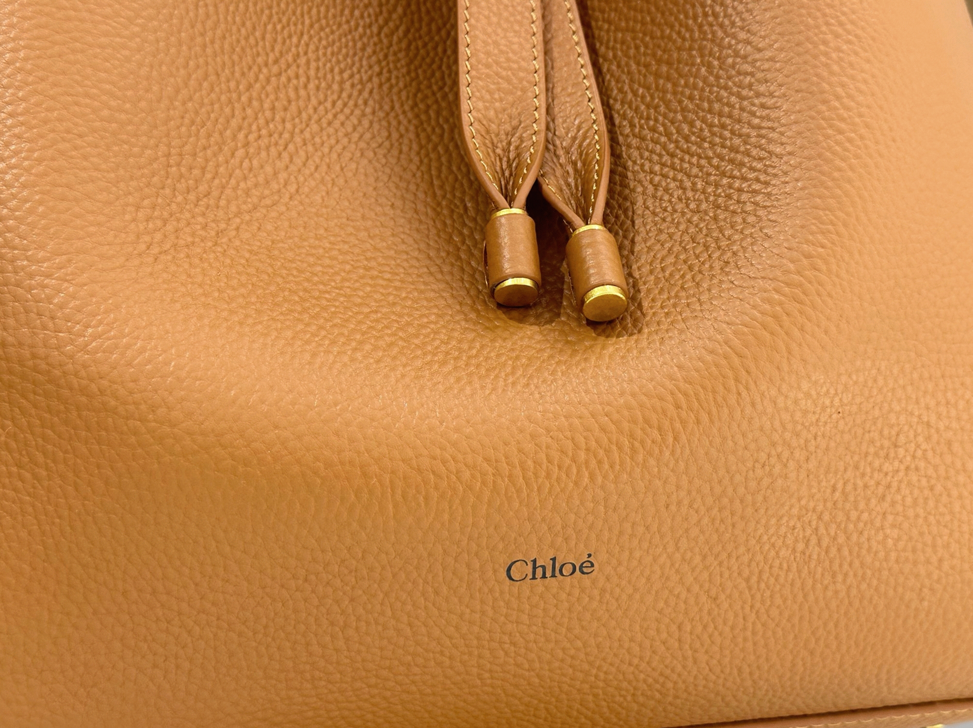 Top Quality Fake Chloe Marcie Hobo Bag in Brown Grained Leather