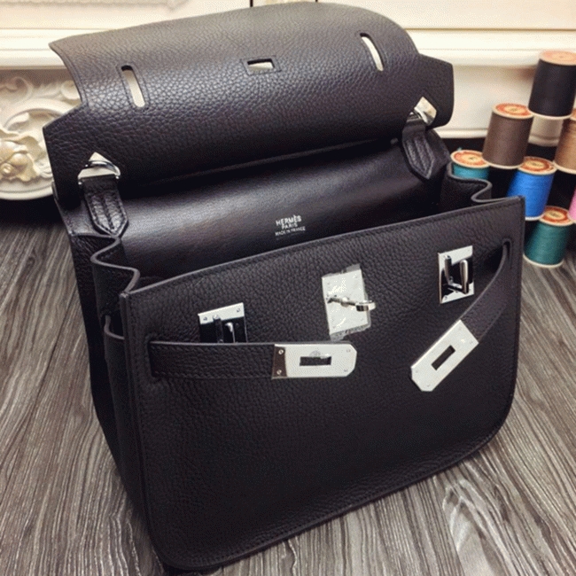 Black knockoff H**me5 Jypsiere 31cm handbag