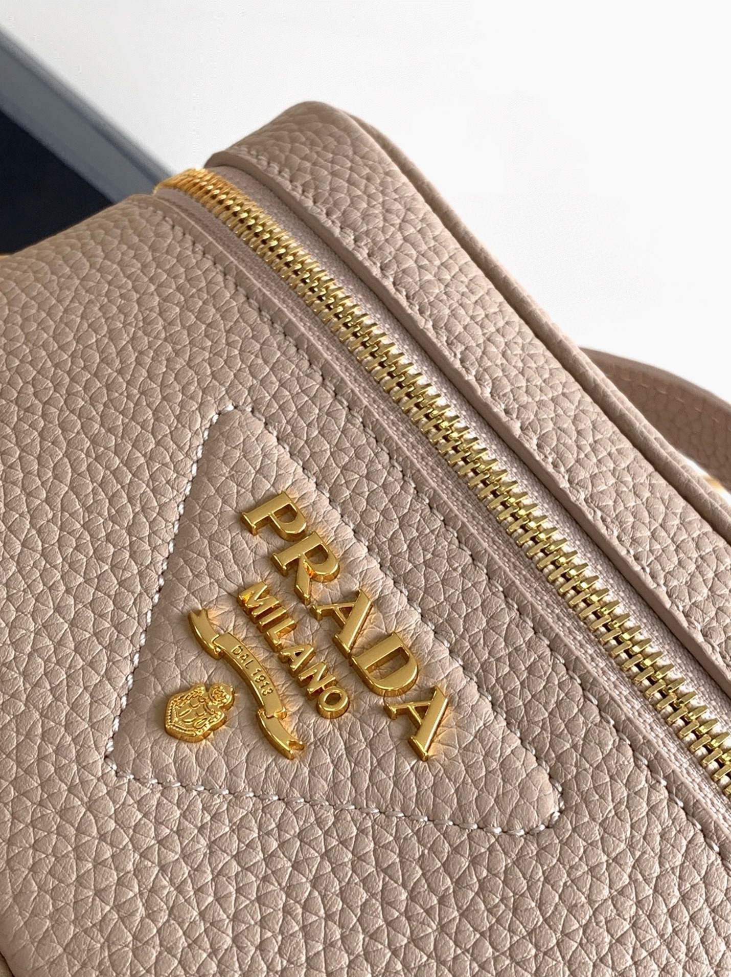 Pra*a Mini Vanity Bag Replica in Light Pink