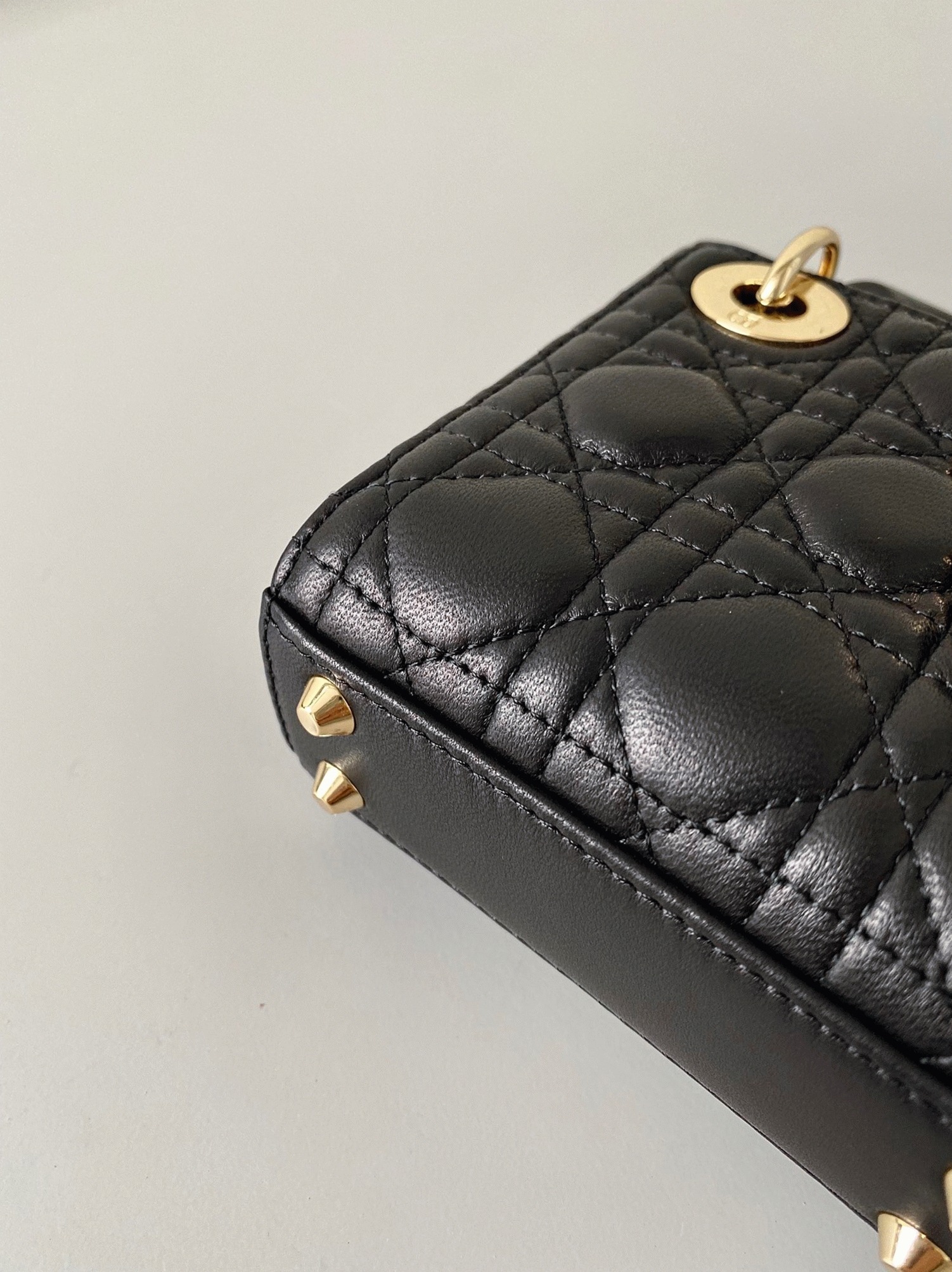 D10r Lady D10r Micro Bag Fake in Black Cannage Lambskin