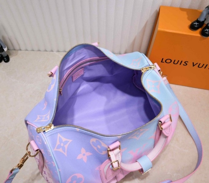 L0vis Vvtt0n Spring 2022 Keepall 45 Luggage In Sunrise Pastel