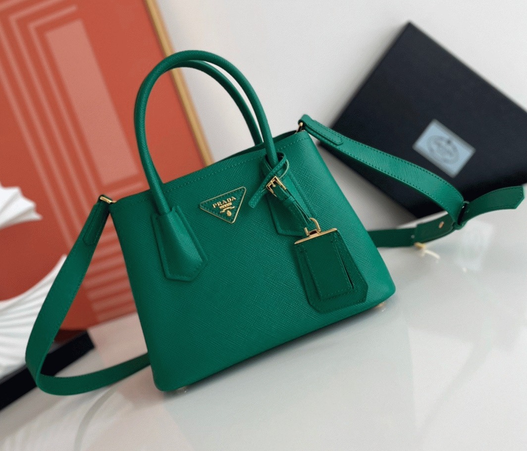 Green Pra*a Double Mini Bag Best Replica