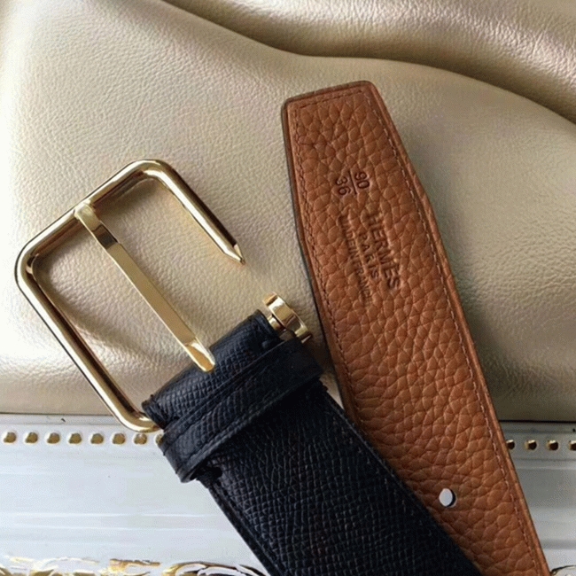 Top-rated fake H**me5 Lennox belt in black