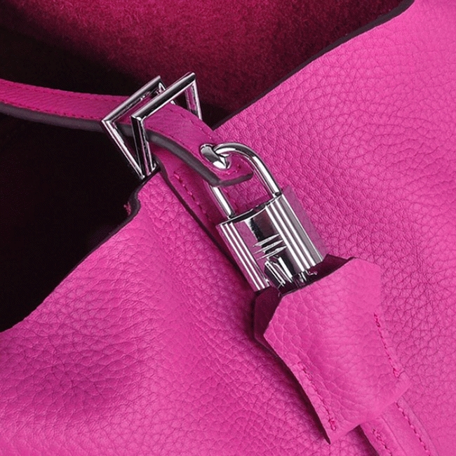 Peach fake H**me5 Picotin Lock handbag