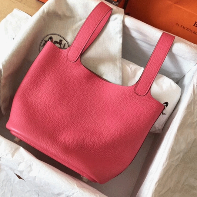 Rose lipstick cheap replica H**me5 Picotin Lock 18cm handbag