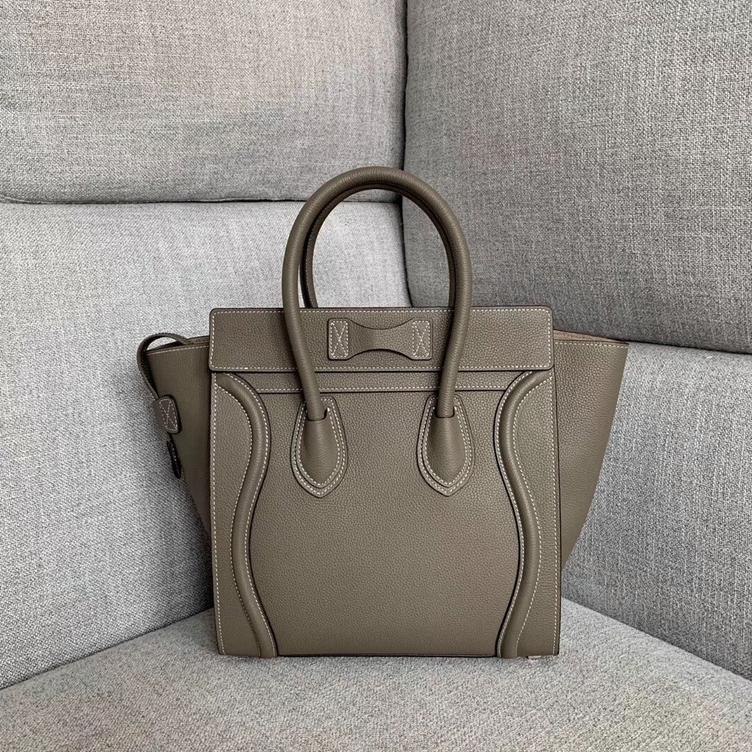 Ce1i*e Micro Luggage Tote Bag Knockoff in Souris