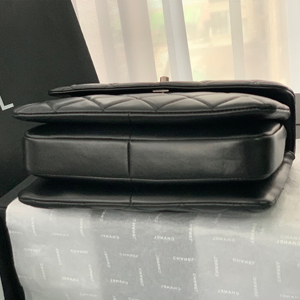 Ch**el FLAP BAG WITH TOP HANDLE