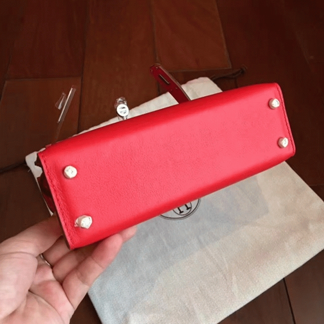 Red Swift Replica H**me5 Kelly 20cm Classic Handbag