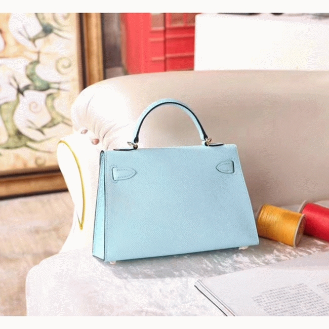 Blue Zephyr Epsom Copy Designer H**me5 Kelly 20cm Handbag