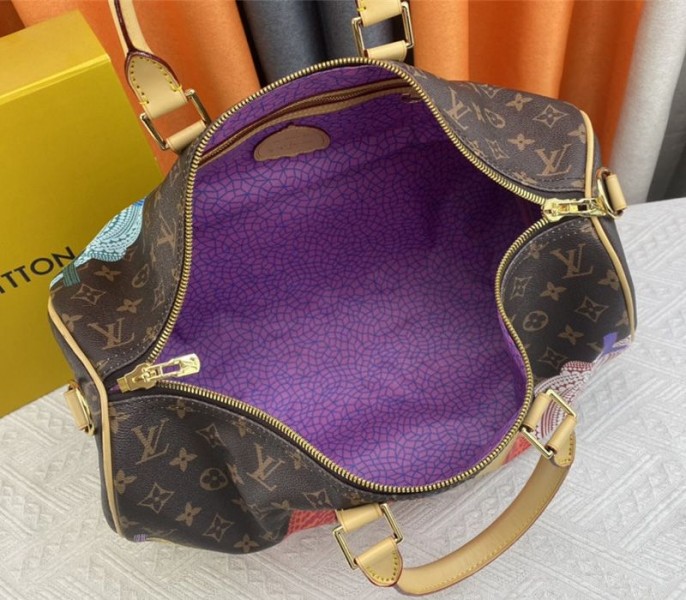 L0vis Vvtt0n X YK Monogram Canvas Keepall 45 Luggage In Pumpkin