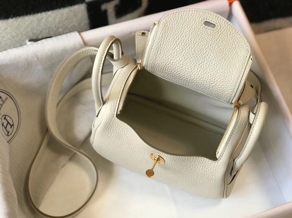 Replica H**me5 Lindy Mini handbag in white clemence leather