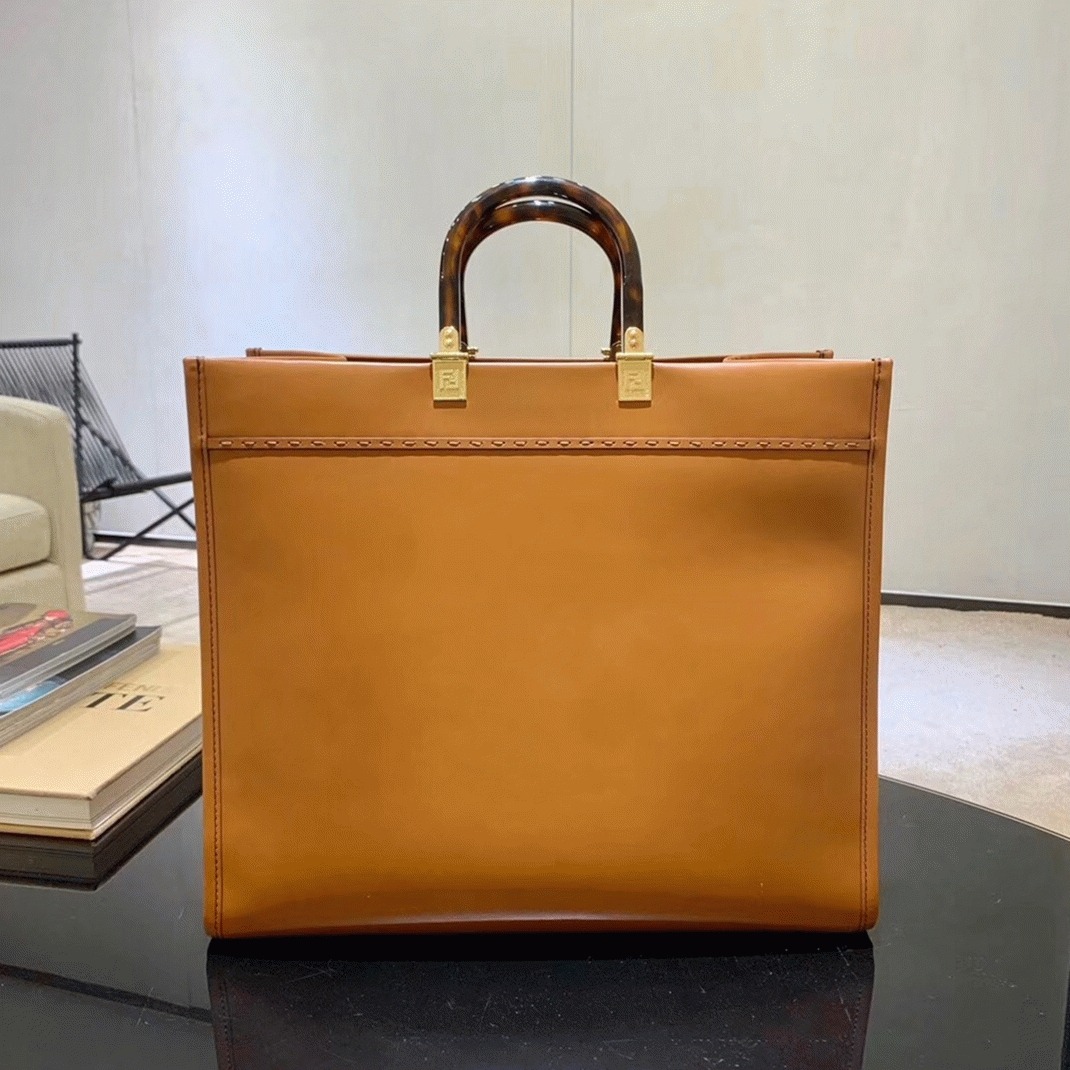 Top Quality Replica F**di Sunshine Large Tote Bag In Brown Calfskin