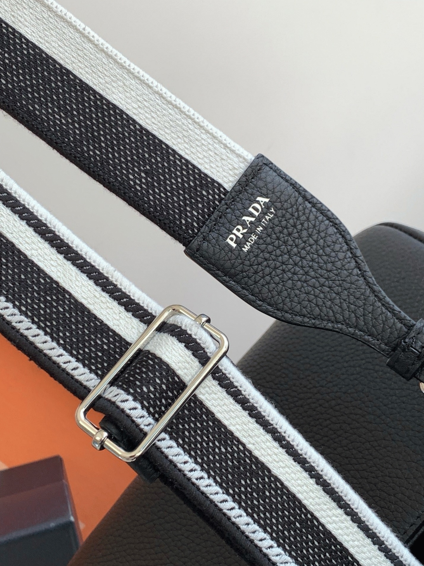 Pra*a Flap Shoulder Bag Knockoff in Black