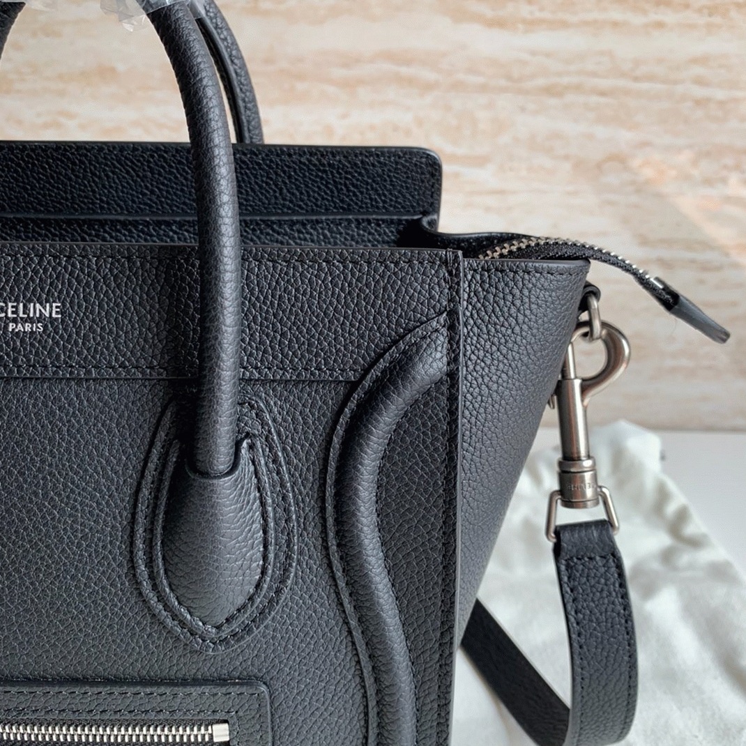 Ce1i*e Nano Luggage Tote Bag Replica in Black