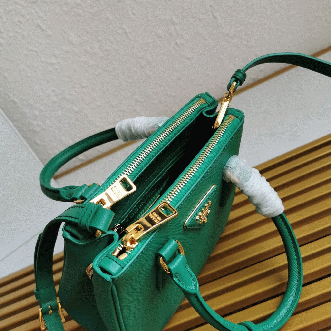 Green Pra*a Mini Galleria Bag Knockoff