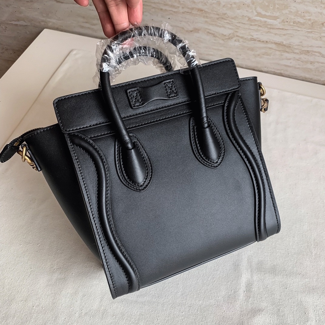Ce1i*e Nano Luggage Tote Bag Replica in Black