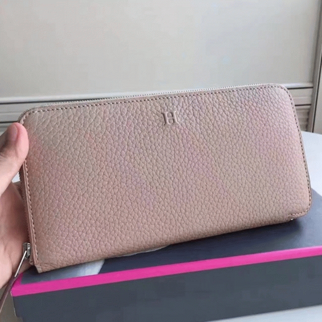 Grey Luxury Imitation H**me5 Wallet Azap Zipped
