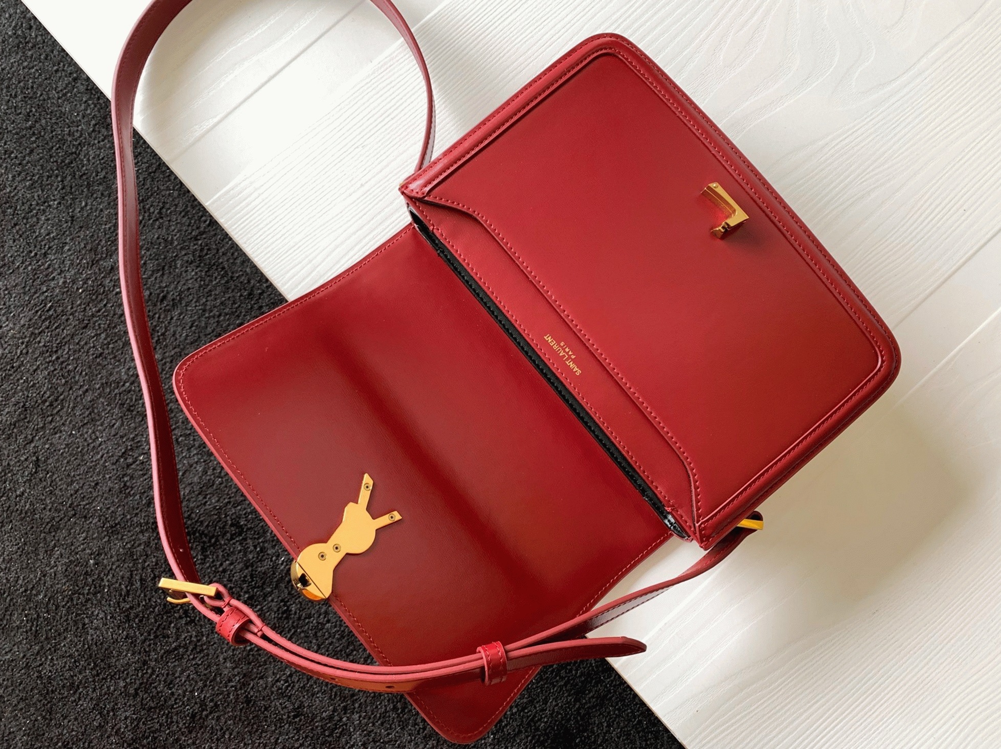 Fake Sa1nt Lau*nt Medium Solferino Bag Red Calfskin