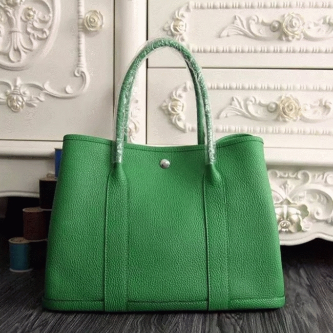Bamboo Color Fake Luxury H**me5 Garden Party 30cm Modern Tote
