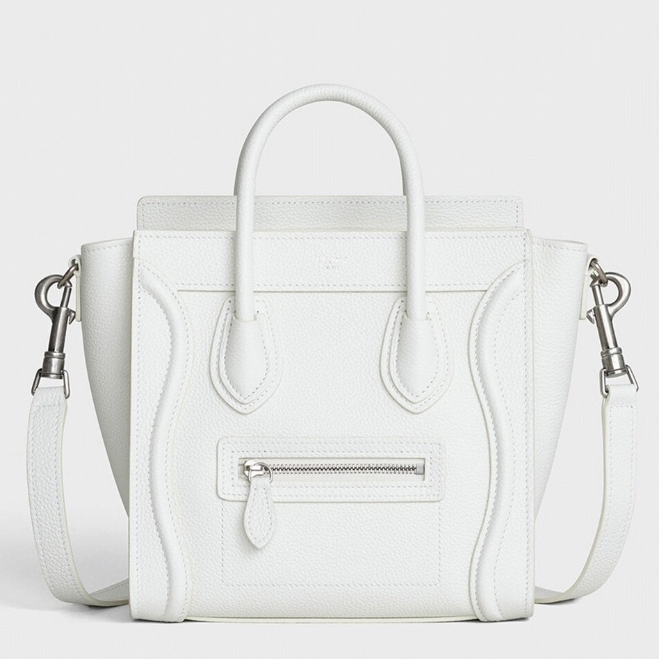 Ce1i*e Nano Luggage Tote Bag Replica in White