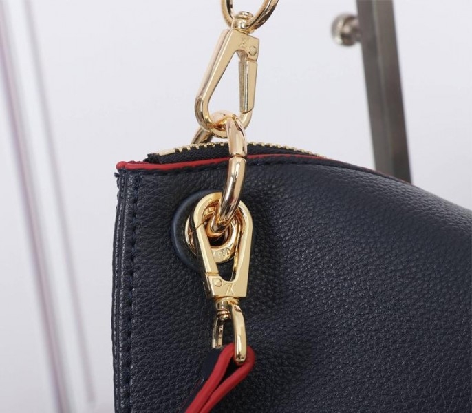 L0vis Vvtt0n Monogram Empreinte Leather Maida Hobo In Navy Blue