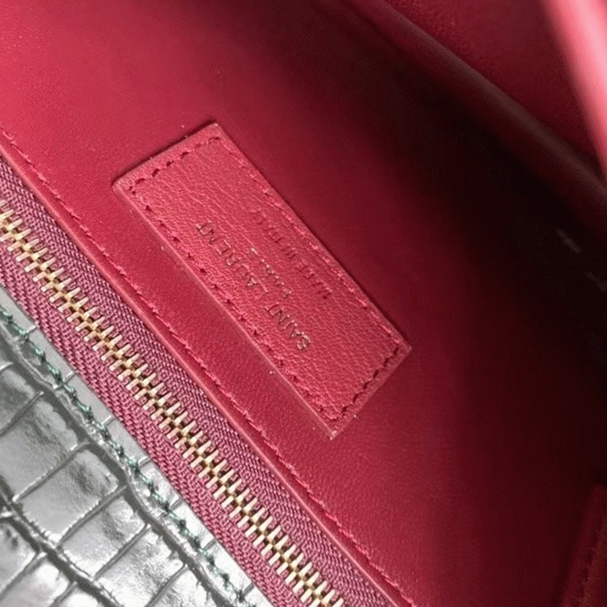 Replica Sa1nt Lau*nt Cassandra Medium Bag Green Crocodile