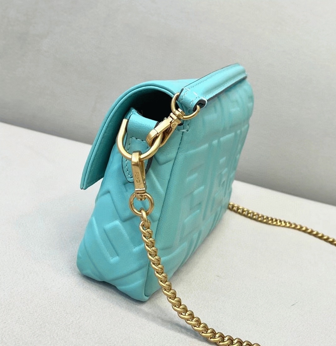 Top Quality Fake F**di Small Baguette Bag In Blue FF