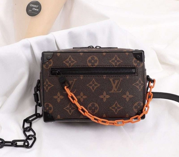 L0vis Vvtt0n Monogram Canvas Mini Soft Trunk Black Bag