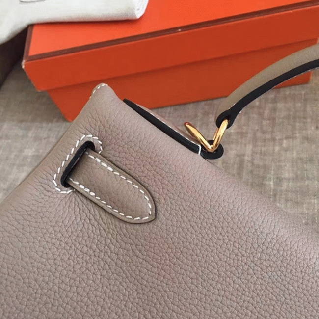 Grey Clemence Replica Designer H**me5 Kelly Retourne 28cm Elegant Tote