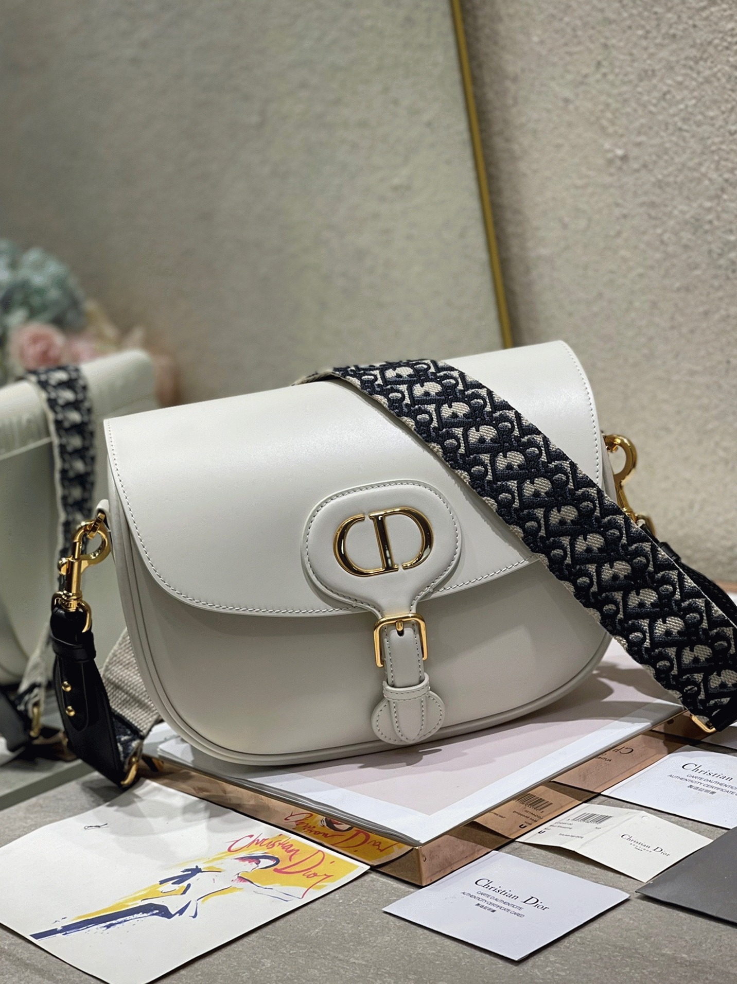 D10r Bobby Large Bag Replica in White