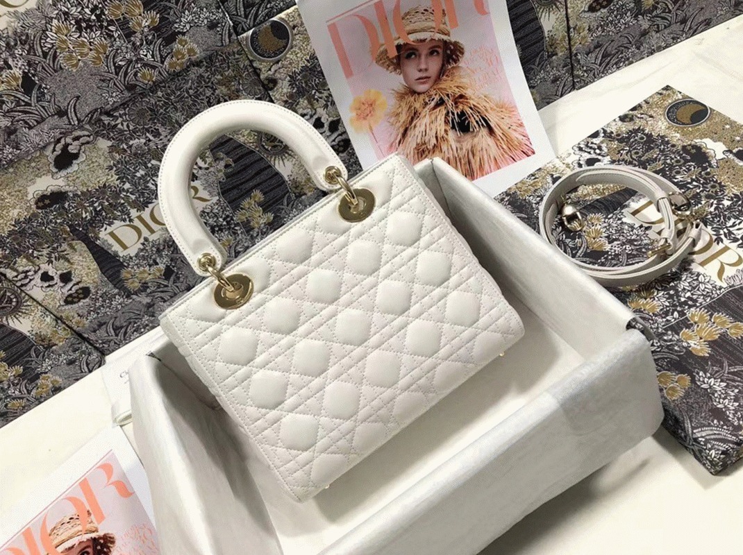 D10r Lady D10r Medium Bag Replica in White