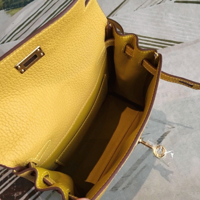 Yellow Clemence Fake H**me5 Kelly Ado PM Backpack